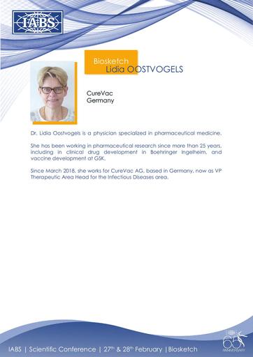 IABS LIDIA OOSTVOGELS BIOSKETCH