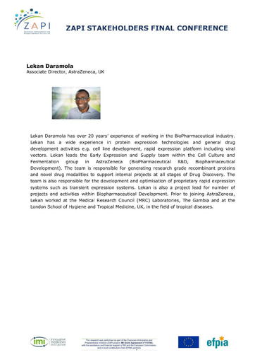 Biosketch Lekan Daramola