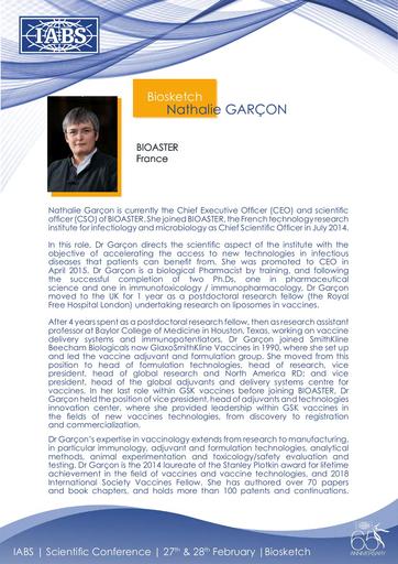 IABS NATHALIE GARCON BIOSKETCH