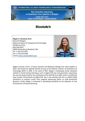 Biosketch   Megan Cleveland     NEW