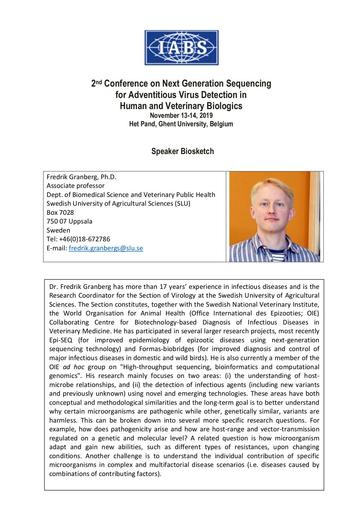Biosketch   Fredrik Granberg     NEW