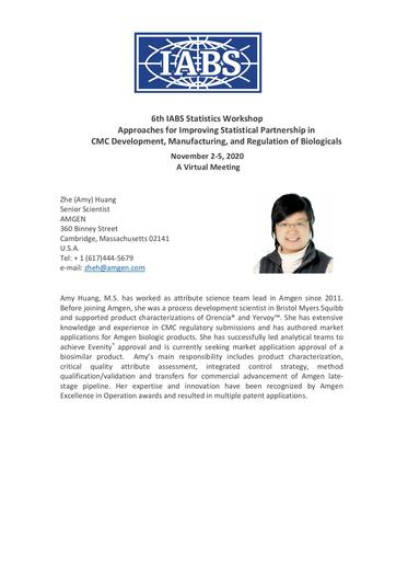 Biosketch Zhe (Amy) Huang