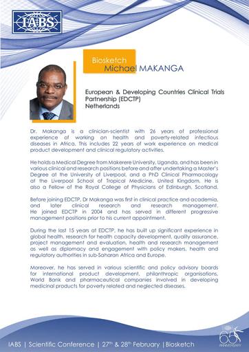 IABS MICHAEL MAKANGA BIOSKETCH