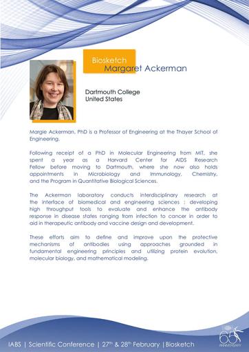 IABS MARGARET ACKERMAN BIOSKETCH