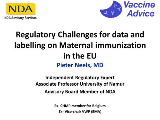 Pregnancy & Immunization Dr Pieter Neels