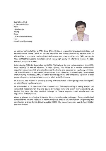 Biosketch   Guang Gao