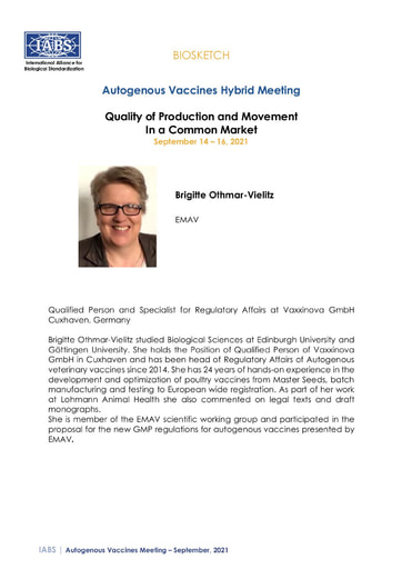 Brigitte Othmar Biosketch 2021
