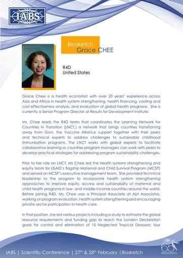 IABS GRACE CHEE BIOSKETCH