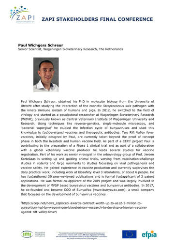 Biosketch Paul Wichgers Schreur