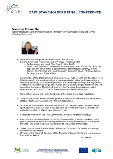 Biosketch Françoise Grossetête