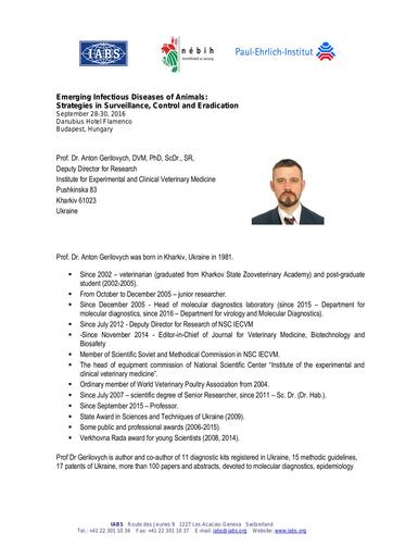 Prof  Dr  Anton Gerilovych